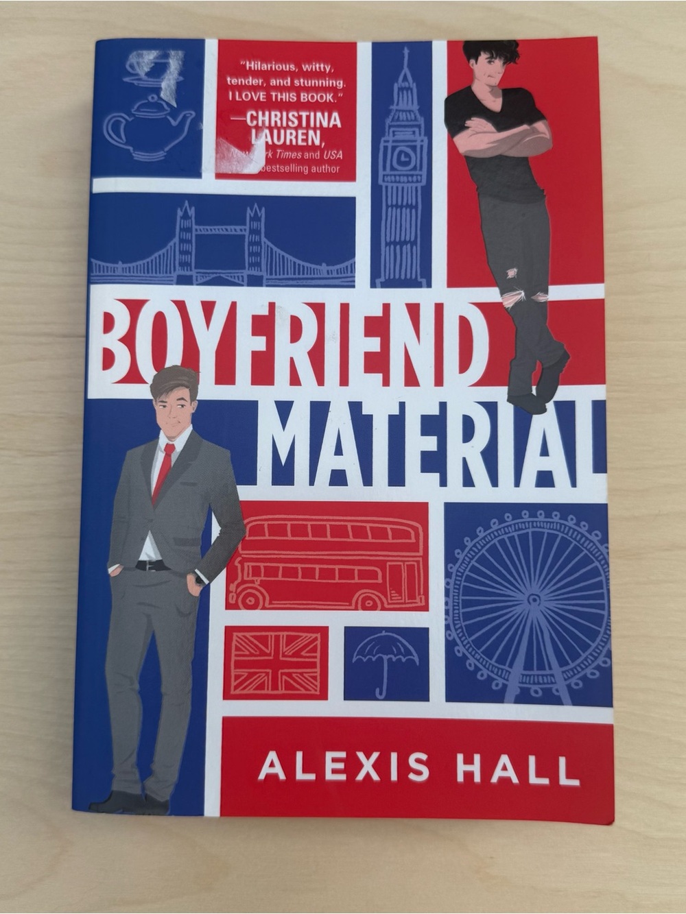 Boyfriend Material by Alexis Hall paperback book